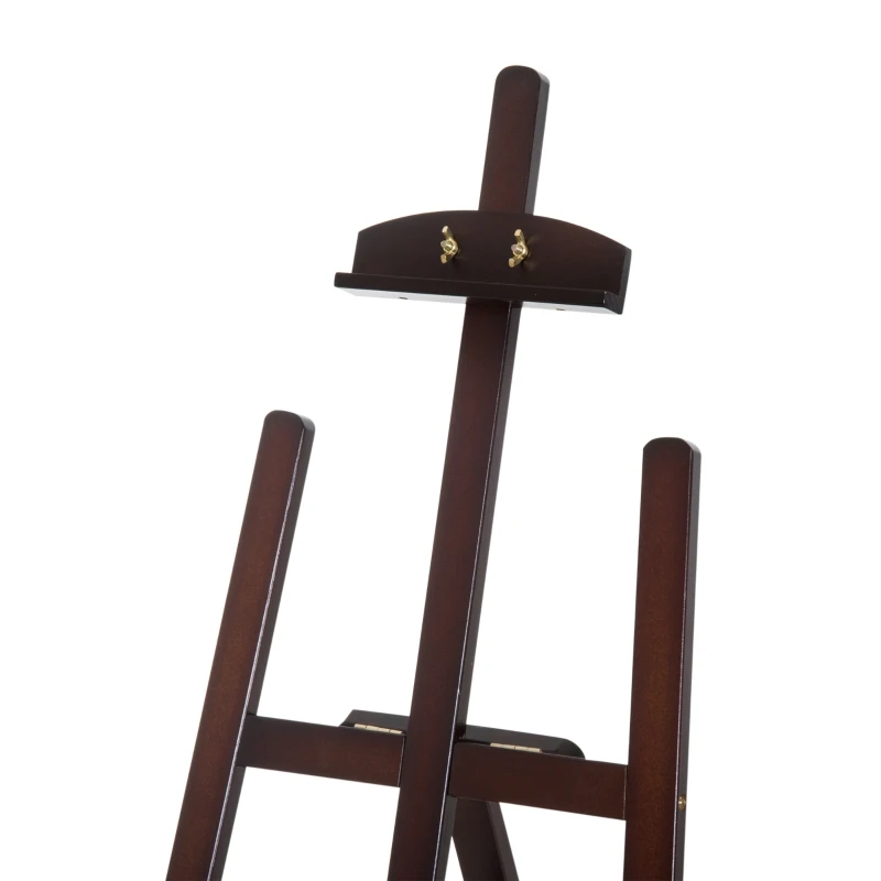 Homcom Sevalet pentru Pictura in Lemn cu Inaltime si Inclinatie Reglabila, Maro, 46x60x140cm