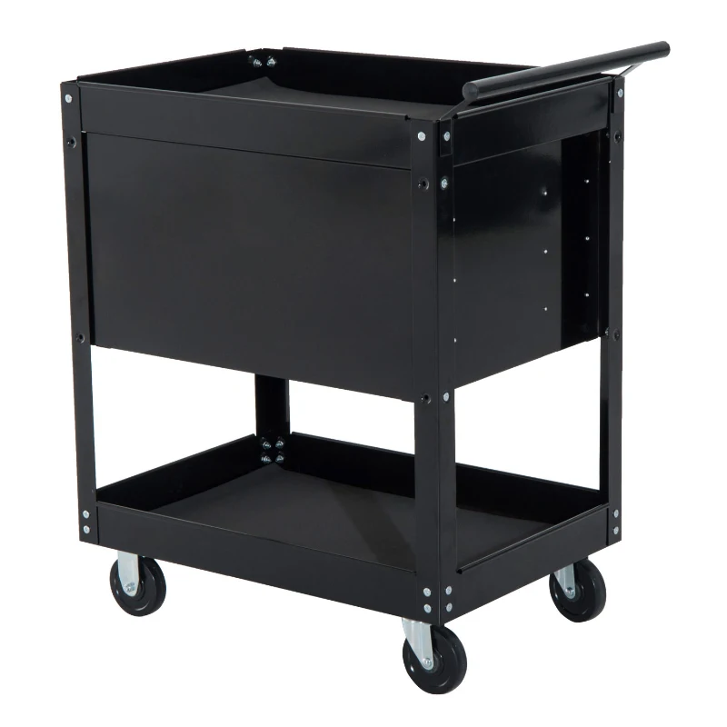 HOMCOM Caucior pentru Atelier Profesional Comoda pentru Scule in Lamiera, Nero, 68x46x88cm