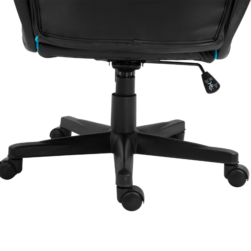 Vinsetto Fotoliu de Birou cu Invelis in Piele PU Premium Design Ergonomic Negru si Albastru