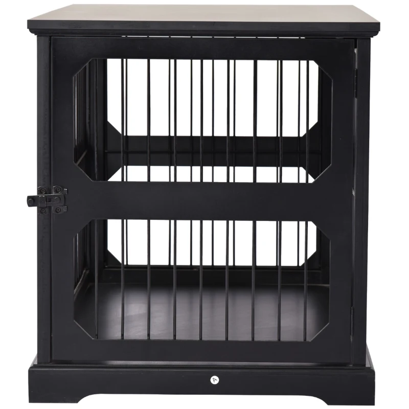 PawHut Cusca Eleganta Marimea Small-Medium pentru Caini din MDF si Plasa metalica 55 x 90 x 60 cm