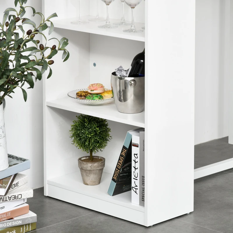 HOMCOM masa tip bar, pentru bucatarie, 115x55x100cm, alb(m-7)