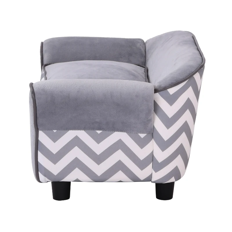 PawHut canapea pentru caini, 73.5x41x33 cm, gri