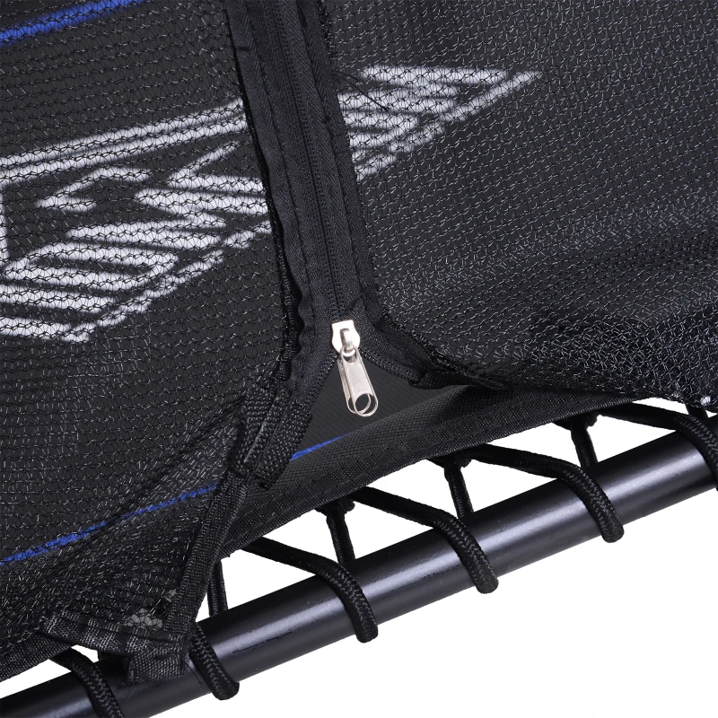 Homcom Trambulina cu Plasa de siguranta, Negru si Albastru, Φ 155 x 122.5 cm
