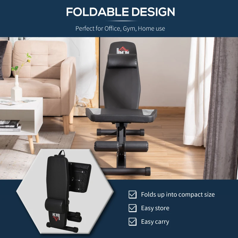 HOMCOM banca pentru greutati, pliabila,145x55x41-114cm