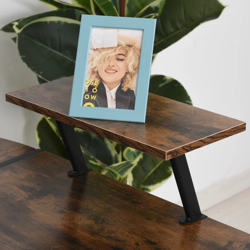 HOMCOM masa de colt, reversibila, 155x115x91,5 cm maro