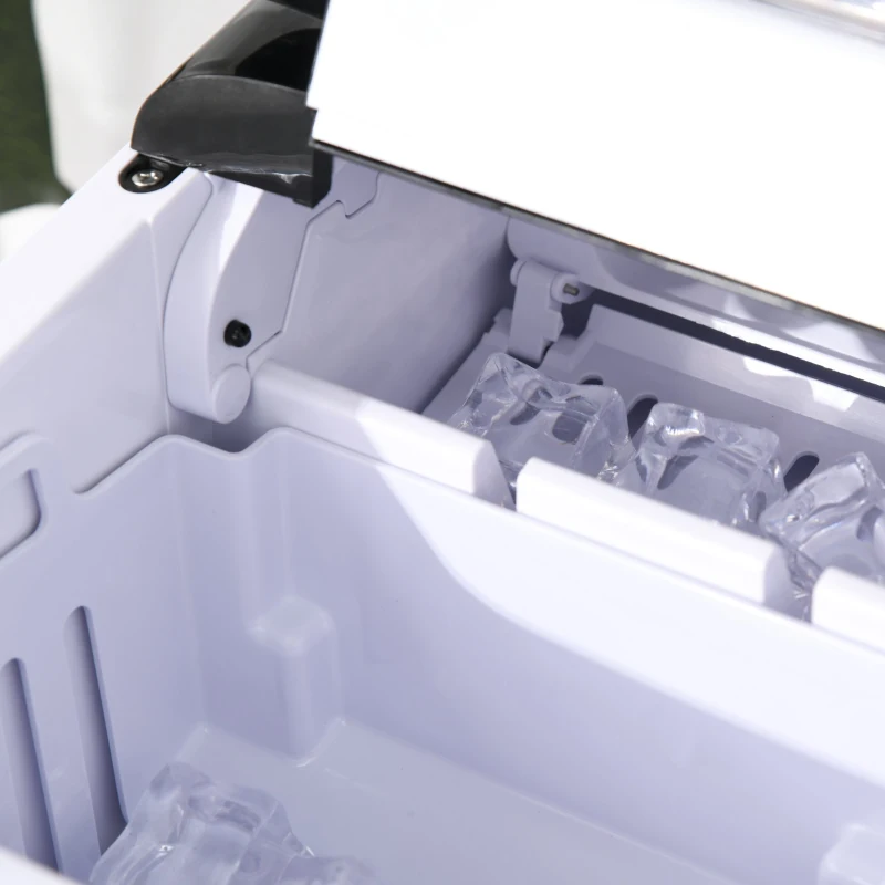 HOMCOM Masina pentru Gheata pentru Casa Producator de Ghiata 12kg/24h Neagra