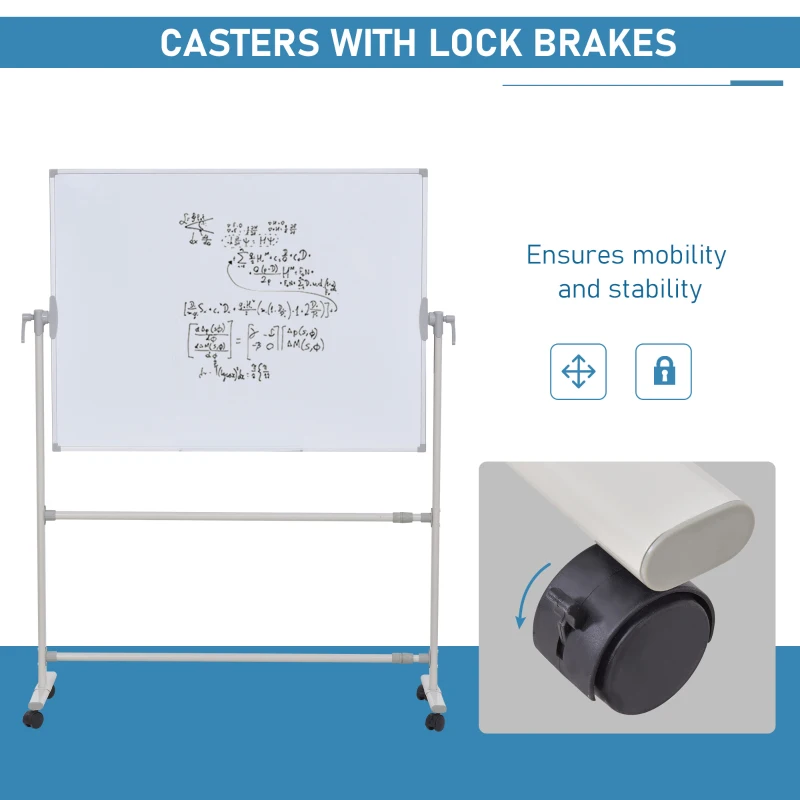 Vinsetto Tabla Magnetica Alba Sevalet Fata Dubla Stilou Traversa Reglabila