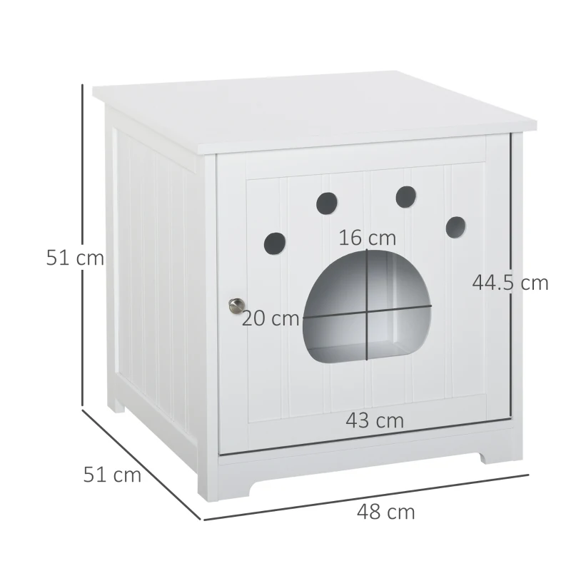 PawHut pat pentru pisici si caini de talie mica, 48x51x51cm