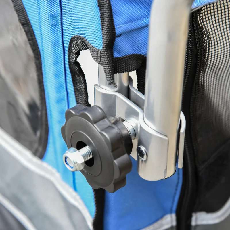 PawHut carucior caini, prindere bicicleta,130x58x94cm, albastru