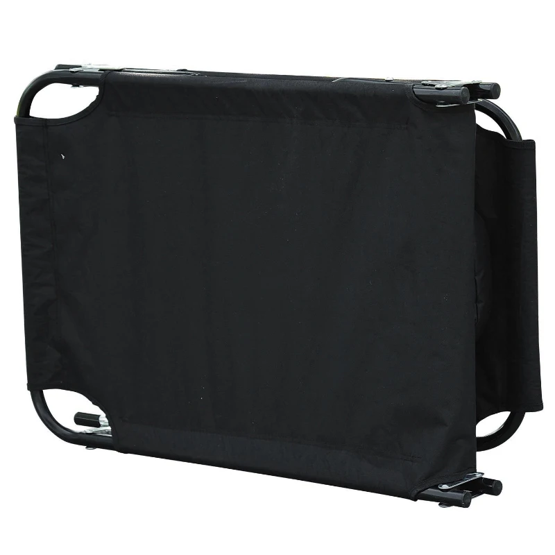 Outsunny sezlong cu decupaj pentru fata,190x56x28 cm, negru