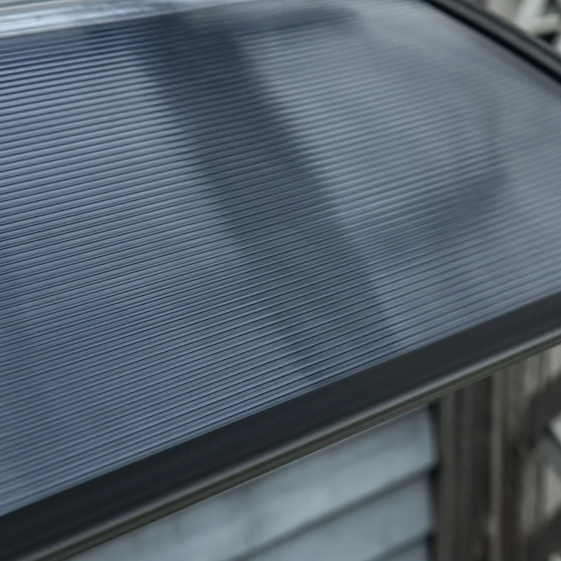 Outsunny copertina policarbonat anti-UV, 100x80 cm, negru(m-8)