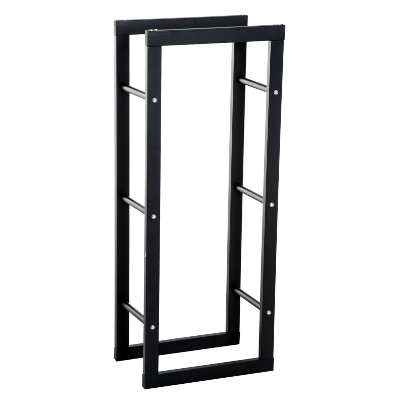 Homcom Raft Lemne pentru Intern si Extern Negru, 40x25x100cm