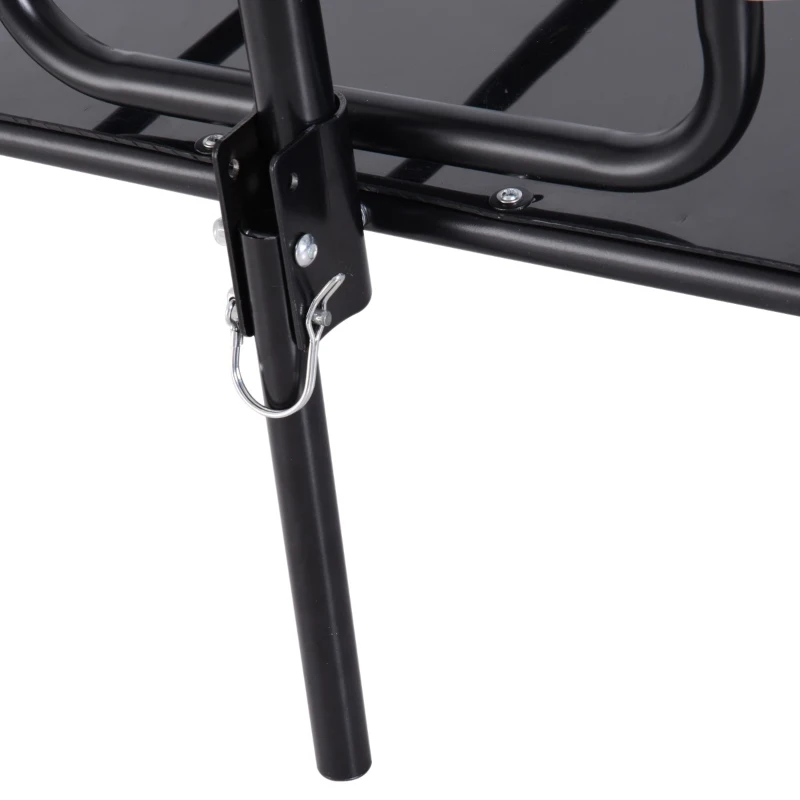 HOMCOM Carucior Remorca pentru Bicicleta Negru 156x72x82cm(m-12)