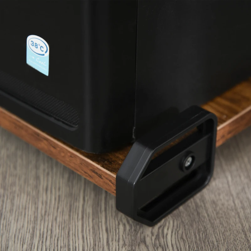 HomCom masa gaming, de colt, raft CPU, 150x150x75cm