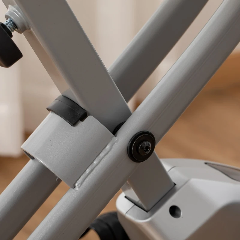 HOMCOM Bicicleta Pliabila cu Rezistenta Magnetica pe 8 nivele, Monitor LCD si Ritm Cardiac