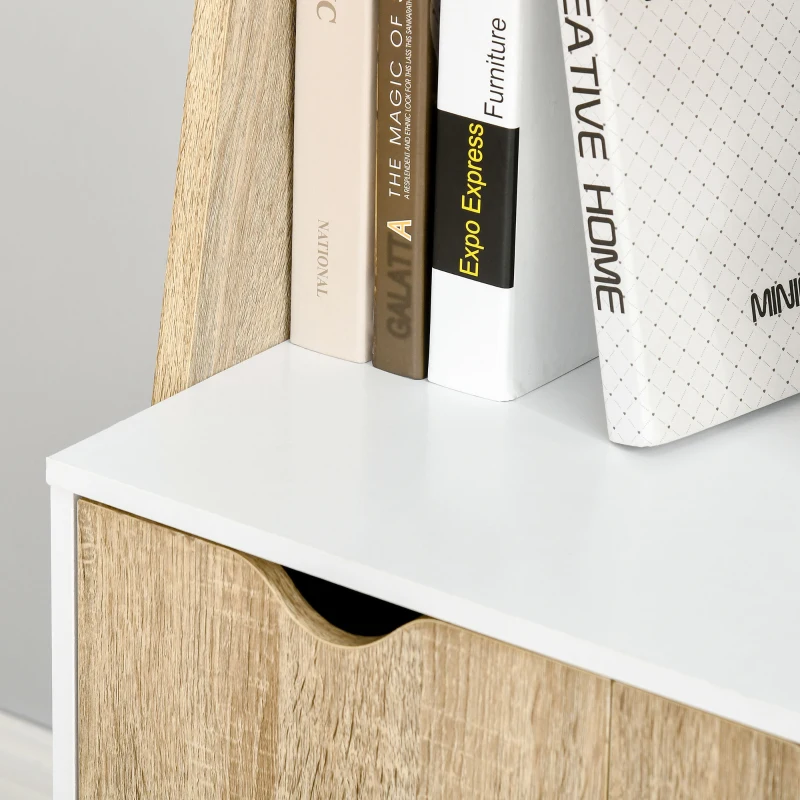 Homcom Biblioteca Stil Nordic Rafturi + Dulap