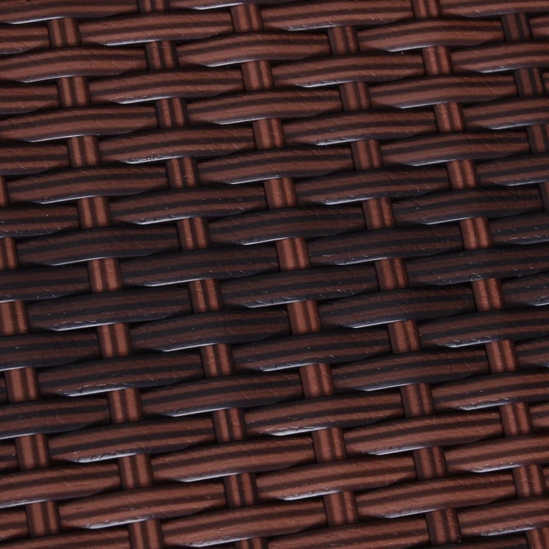 Outsunny set 3 piese mobilier de gradina din ratan PE, maro