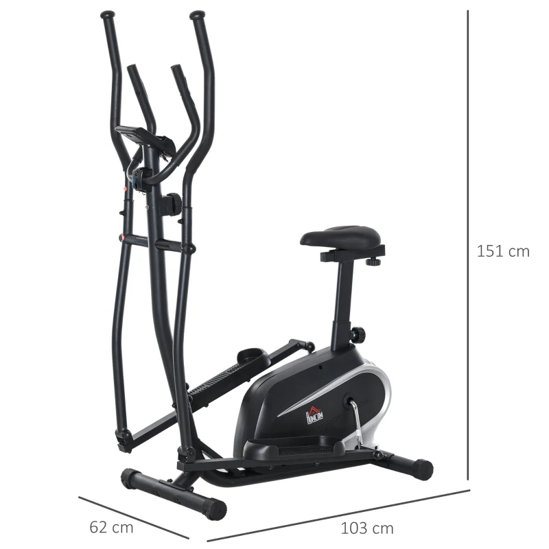 HOMCOM bicicleta magnetica, cu monitor LCD si 8 niveluri