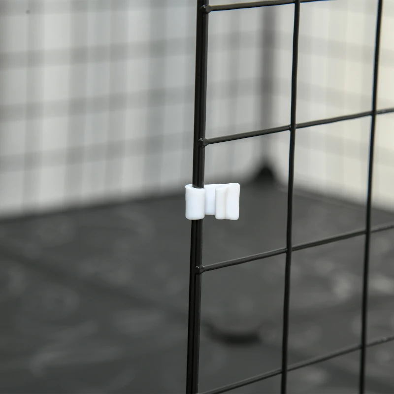 Pawhut tarc Modular Iepuri – 175×105×70 cm, Metal cu Accesorii