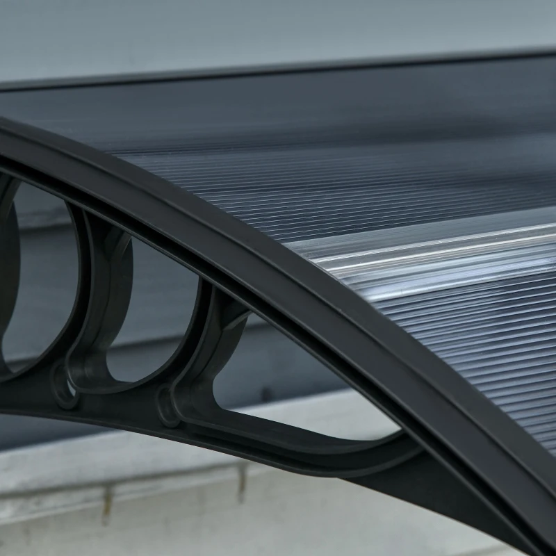 Outsunny copertina policarbonat anti-UV, 100x80 cm, negru(m-7)