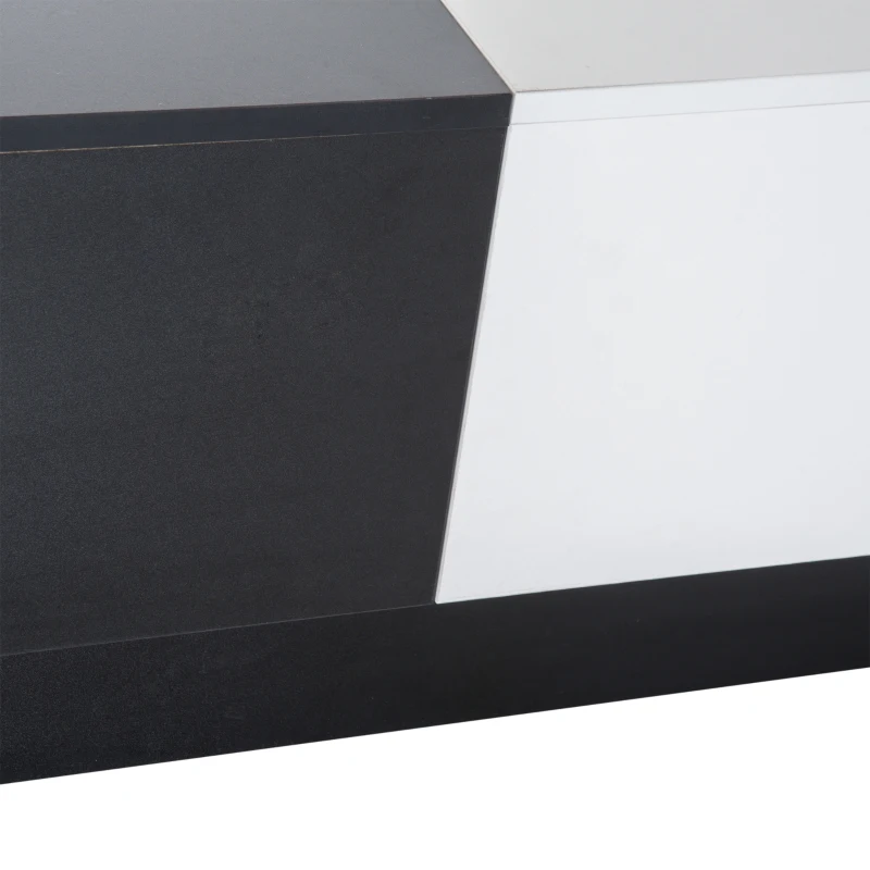 Homcom Masa de Sufragerie Extensibila Alb si Negru, 51x140x116-160cm