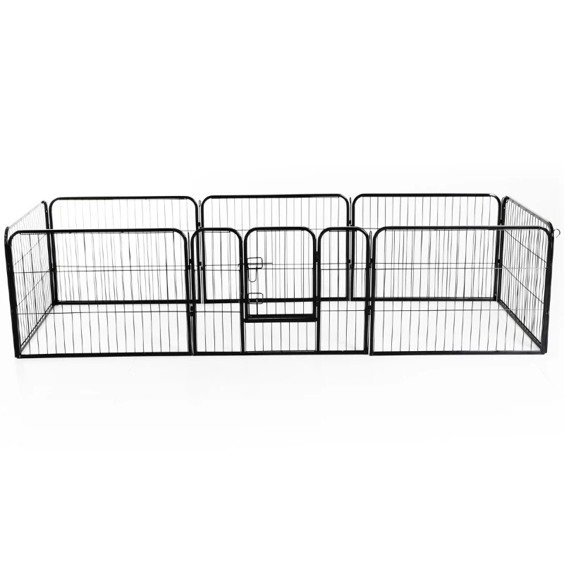 PawHut gard pentru animale, 8 piese, 80x60cm, negru