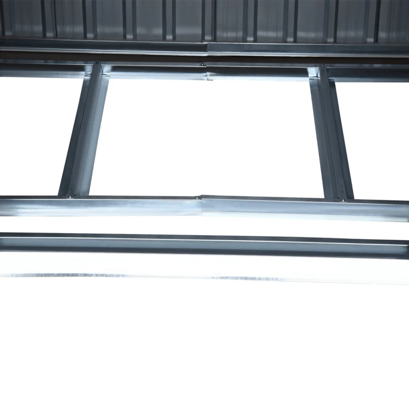 Outsunny Dulap pentru Ustensile de Grădină din lamieră de Oțel 255x133x182cm Verde