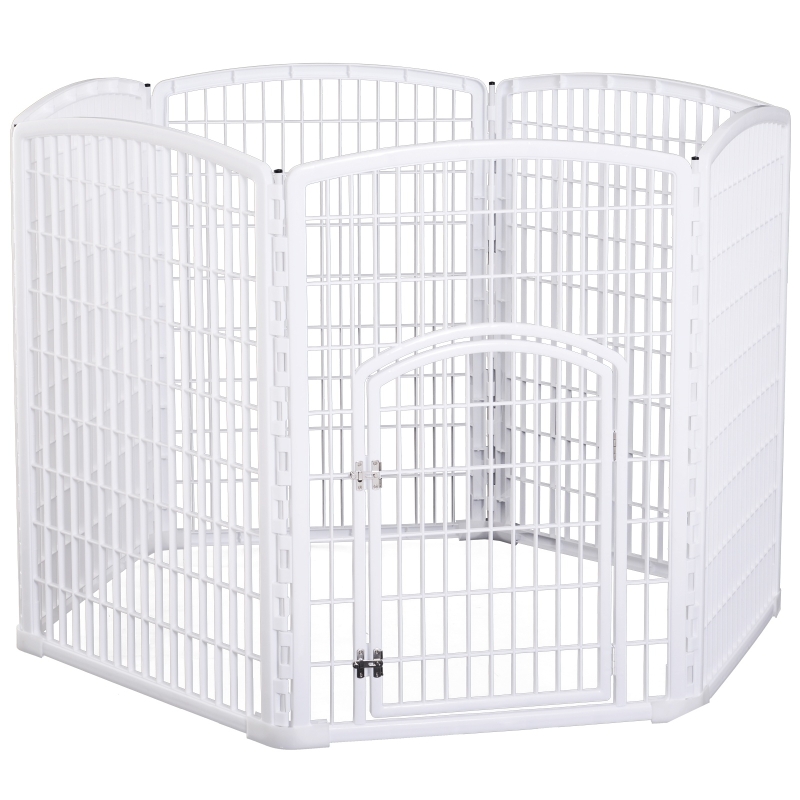 PawHut Tarc pentru Animale 6 Panouri 65 x 95 cm Plastic Rezistent