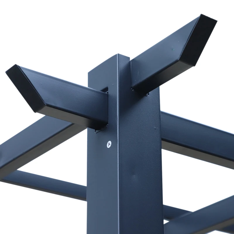 Outsunny Spalier Gradina Metal Negru 297×295×230 cm – Pentru Plante Catatoare