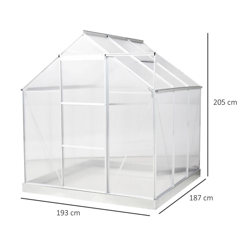 Outsunny aluminium kas 193cm x 187cm x 205cm