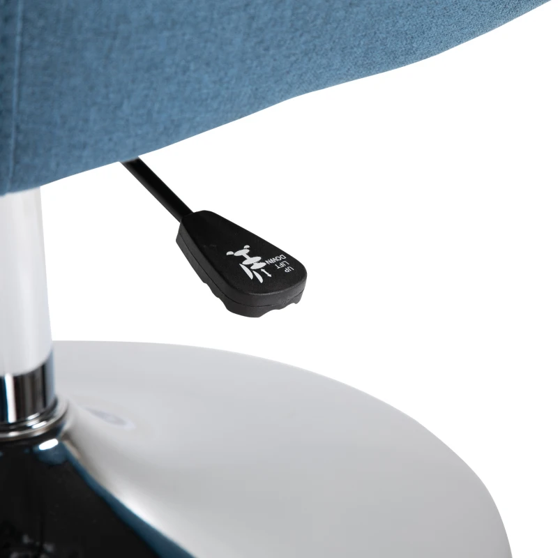 HOMCOM Fotoliu de bar rotativ capitonat inaltime reglabila perna baza de metal