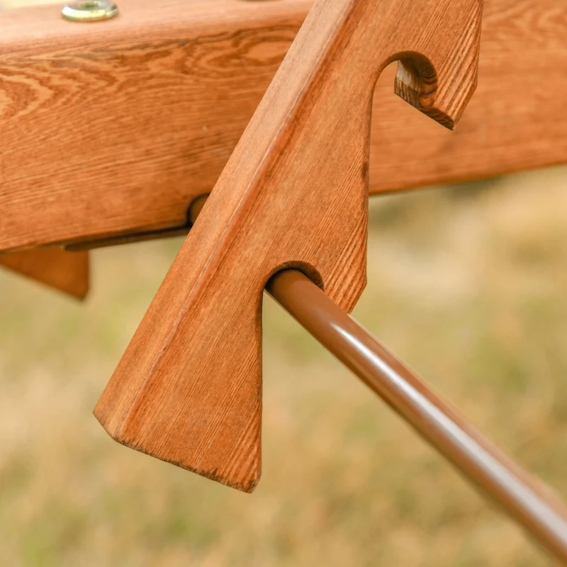 Outsunny Sezlong de Gradina 2 Locuri Reclinabil, 3 Nivele Acoperis si Perne