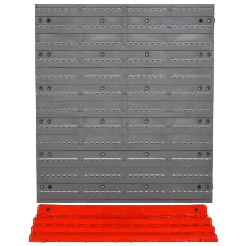 DURHAND 54 bucati Suport container pentru scule cu 50 carlige montabil pe perete rosu gri