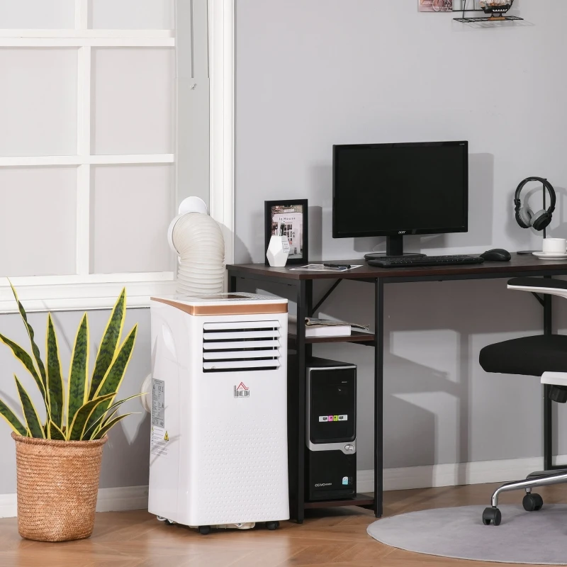 HOMCOM Conditionator portabil si Dezumidificator cu Telecomanda Timer 24H, 2 Viteze