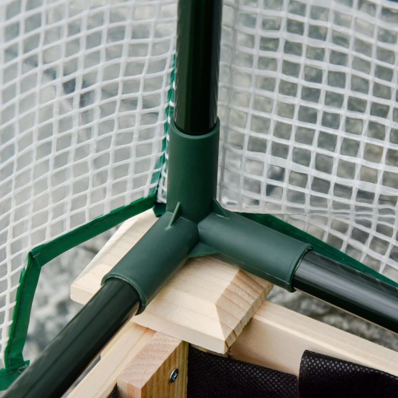 Outsunny jardiniera tip sera, pentru plante, 121x55x117cm, lemn