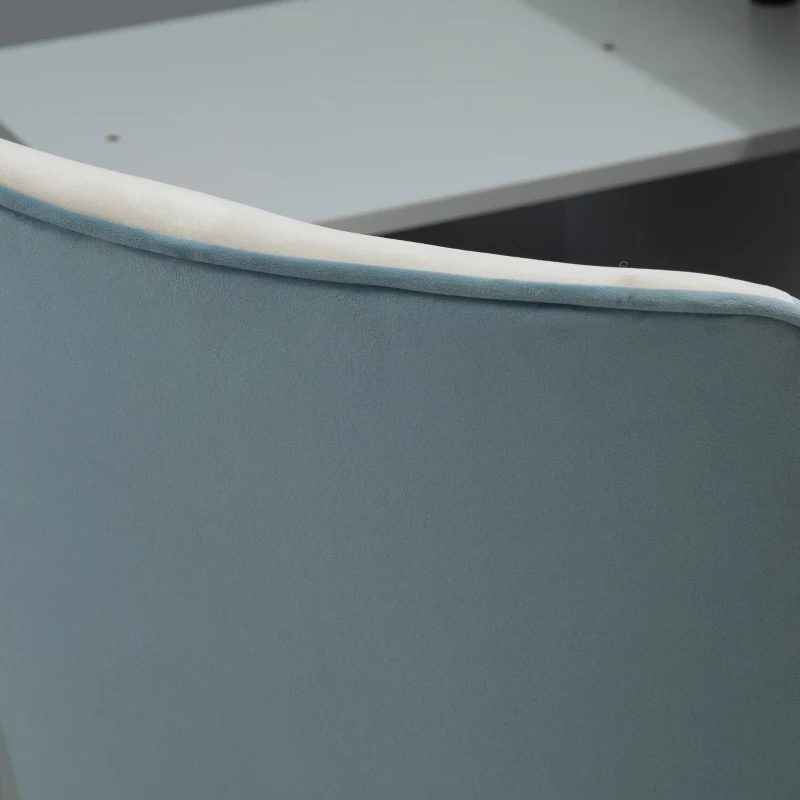 Vinsetto Scaun Rotativ Basculant pentru Birou si Casa, Inaltime Ajustabila Bej