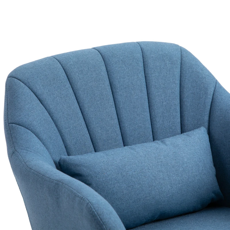 HOMCOM Fotoliu de bar rotativ capitonat inaltime reglabila perna baza de metal