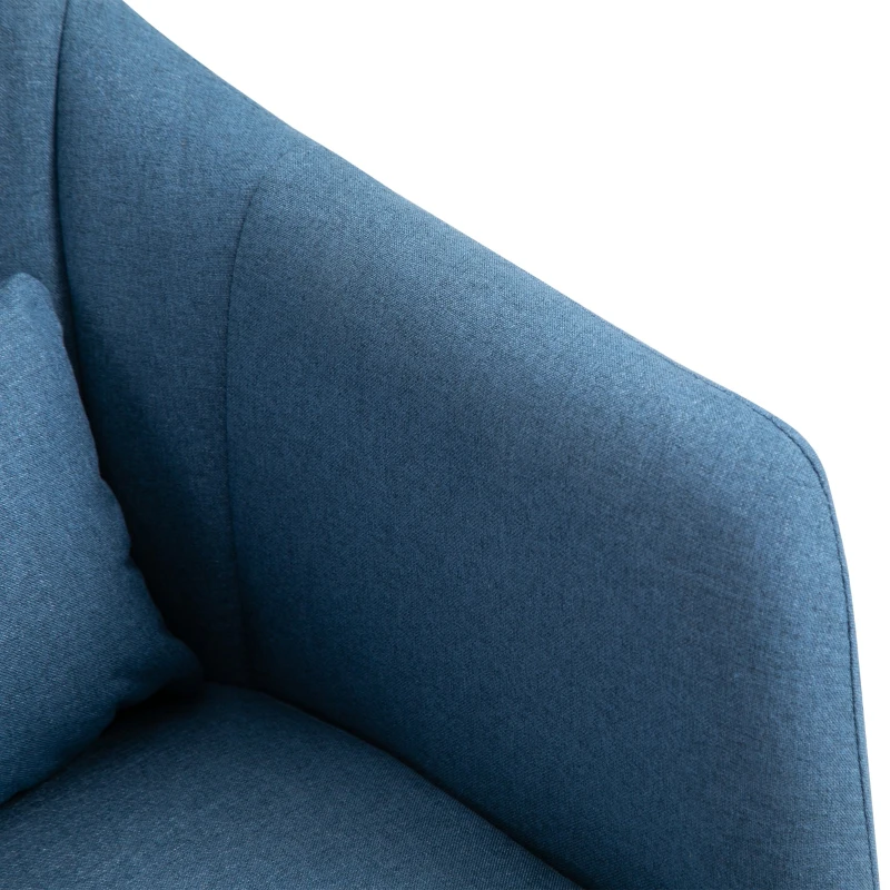 HOMCOM Fotoliu de bar rotativ capitonat inaltime reglabila perna baza de metal