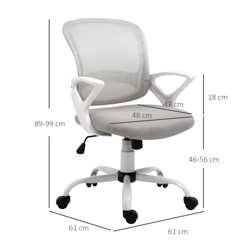 Vinsetto Scaun de Birou si pentru Masa de Lucru Ergonomic cu Înaltime Ajustabila