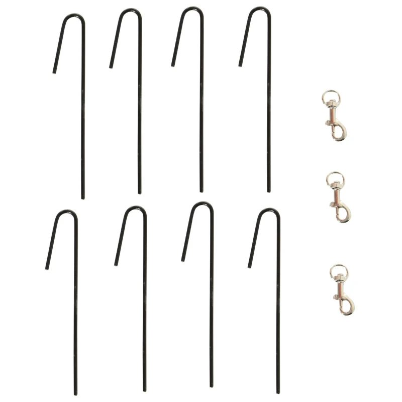 PawHut tarc tip plasa pentru animale, 8 bucati 61x61cm, negru