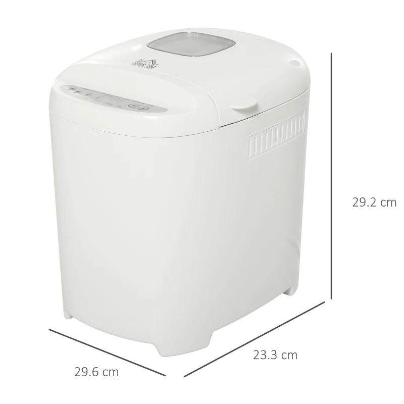 HOMCOM Masina pentru Paine 11 Programe, Timer 13 Ore, Antiaderenta, 550W