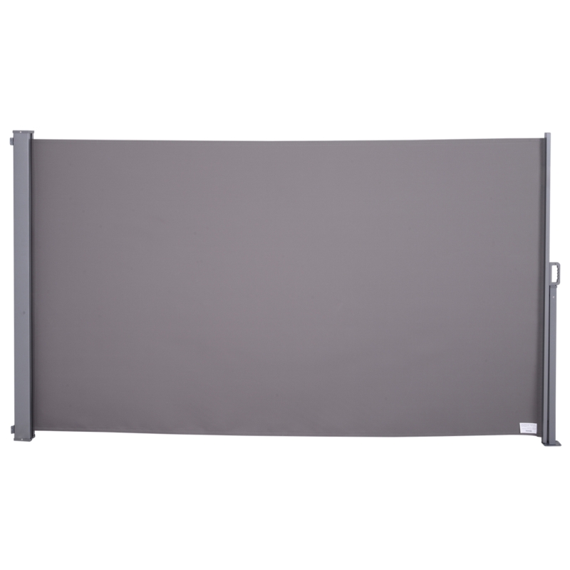 Outsunny Copertina de Soare Laterala Tip Rulou Protectie impotriva Vantului / Privacy 3x1,6m Gri