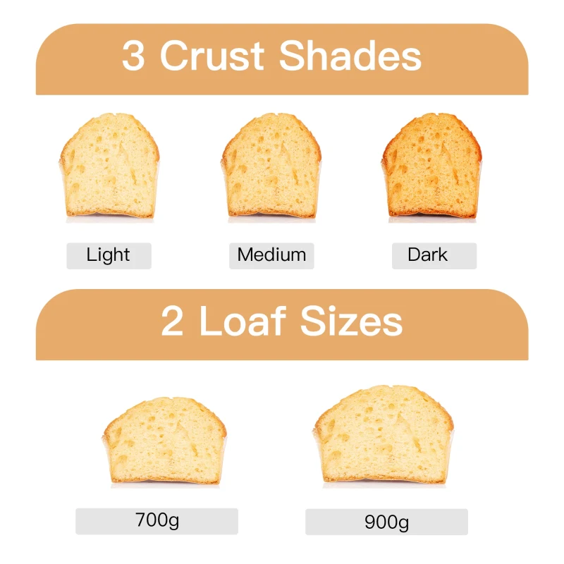 HOMCOM Masina pentru Paine 11 Programe, Timer 13 Ore, Antiaderenta, 550W