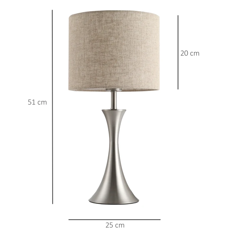 HomCom lampa de masa, moderna, Ф25 x 51 cm, bej