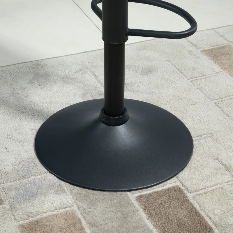 Homcom Set 2 Scaune Bar – Catifea Albastra, Rotative Reglabile