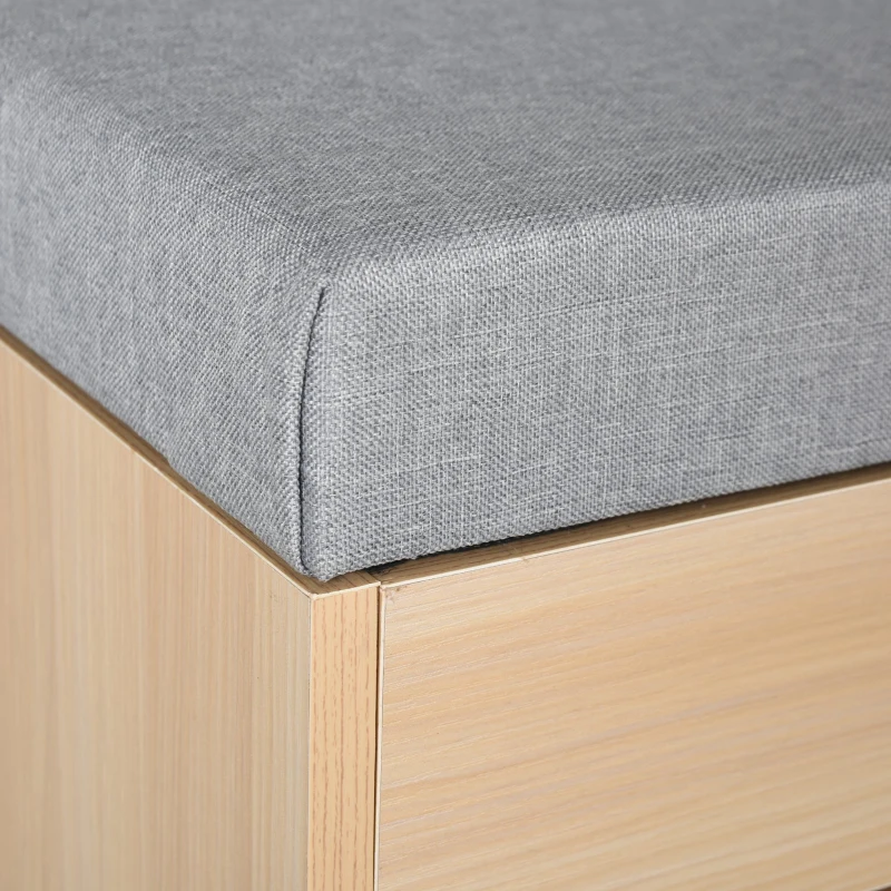 HOMCOM banca din lemn pentru pantofi, 80x30x48cm