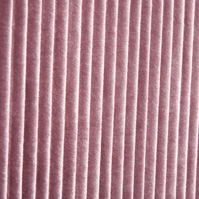 Homcom Puf Roz din Catifea – Cu Capac & Spatiu Depozitare