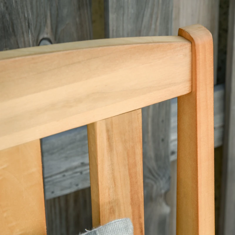 Outsunny Banca Balansoar de Gradina 2 Locuri cu Cotiere din Lemn de Brad