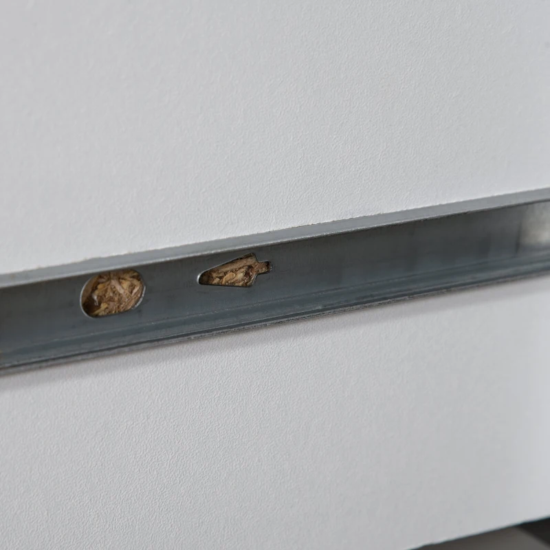 HOMCOM Noptiera cu 2 sertare Baza din metal, Camera de zi si Birou