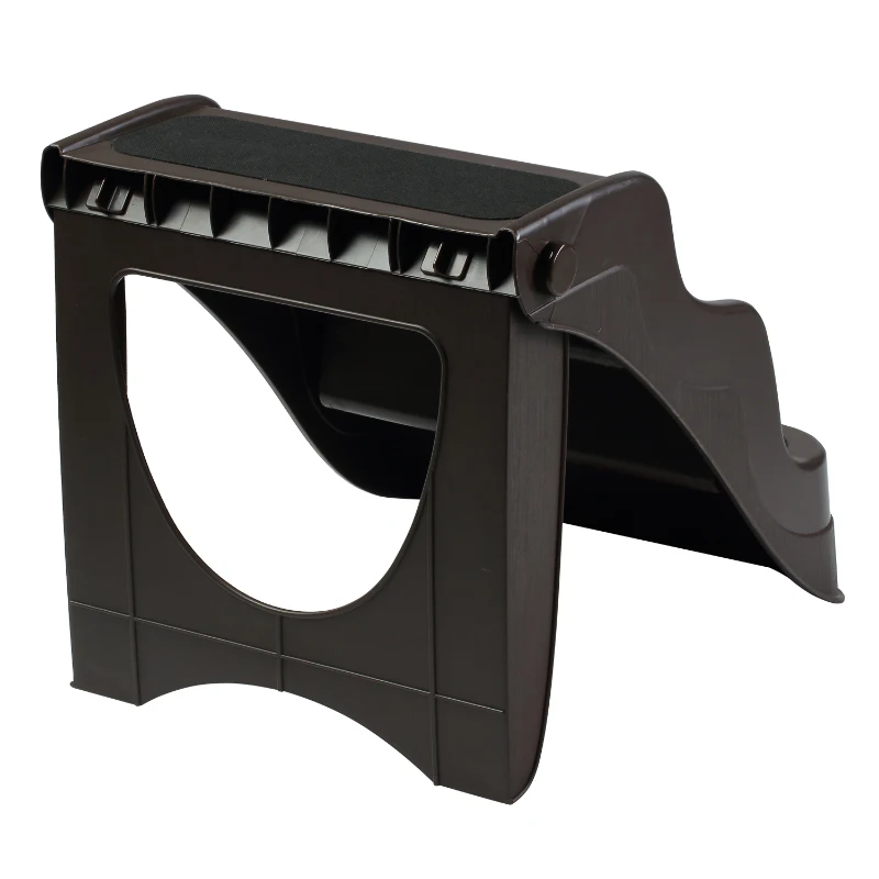 PawHut Scarisoara pentru Caini Pliabila 3 Trepte pentru Animale De Companie, Maro, 49x39x39cm